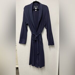 Men’s Hanro day and night knit navy robe size medium